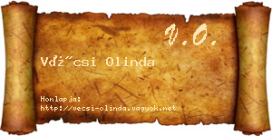 Vécsi Olinda névjegykártya